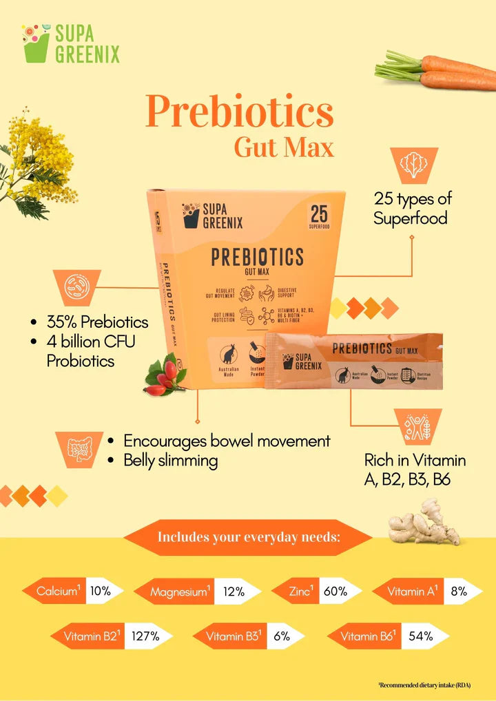 Supa Greenix Prebiotics Gut Max (8g x 15 sachets)