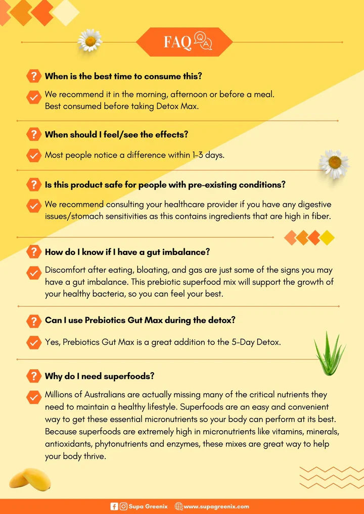 Supa Greenix Prebiotics Gut Max (8g x 15 sachets)