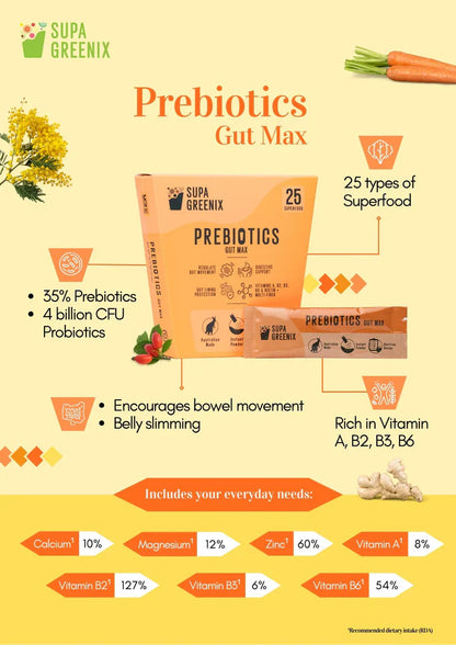 Supa Greenix Prebiotics Gut Max (8g x 15 sachets)