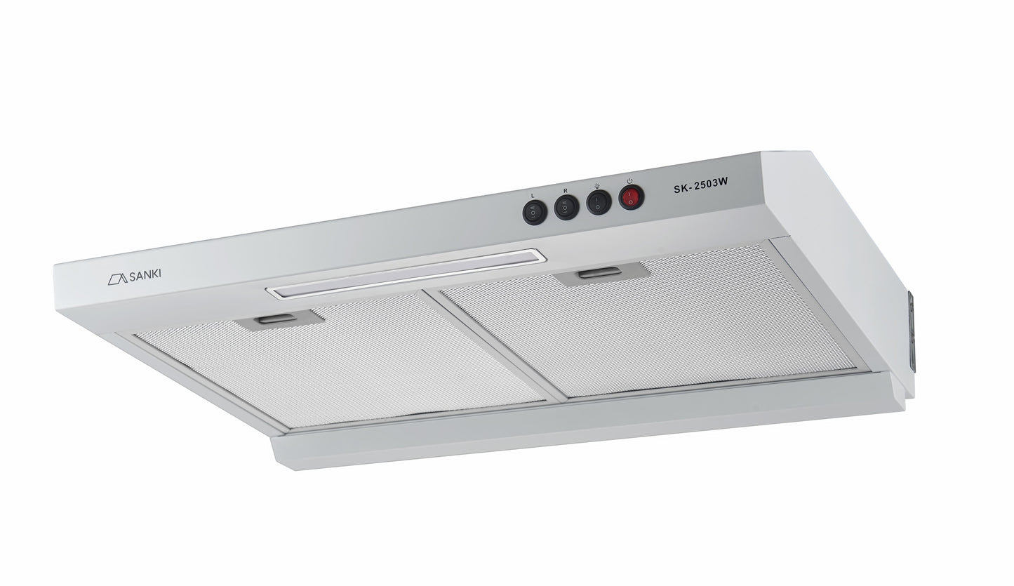 \ 易拆式設計 / SANKI 雙摩打抽油煙機 (白色/灰色)｜包基本安裝* (SK-2503W／2503G)
