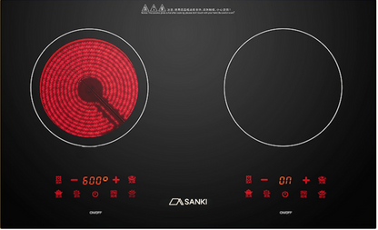 SANKI 嵌入式／座檯式雙頭一電一陶爐 2800W (SK-3100)